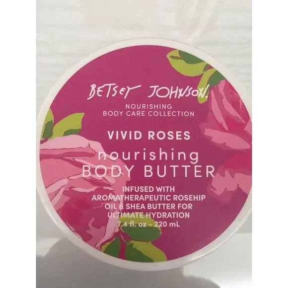 Betsey Johnson Vivid Roses Nourishing Bath and Body 4 PCS Set - Picture 2 of 7